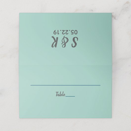 Carte De Placement Rétro | Carte Mariage (Extérieur déplié)