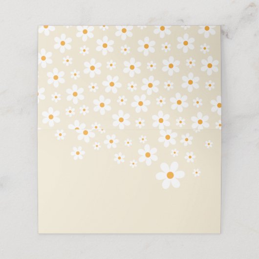 Carte De Placement Retro Daisy Tan (Extérieur déplié)