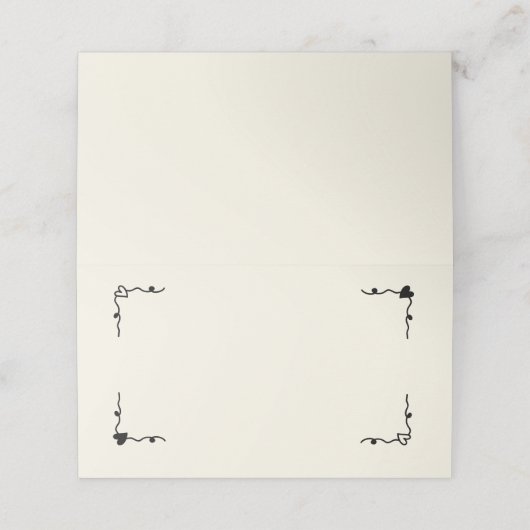 Carte De Placement Rétro manuscrit Whimsical (Extérieur déplié)