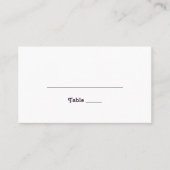 Carte De Placement Rétro moderne | Mariage plat violet foncé (Devant)