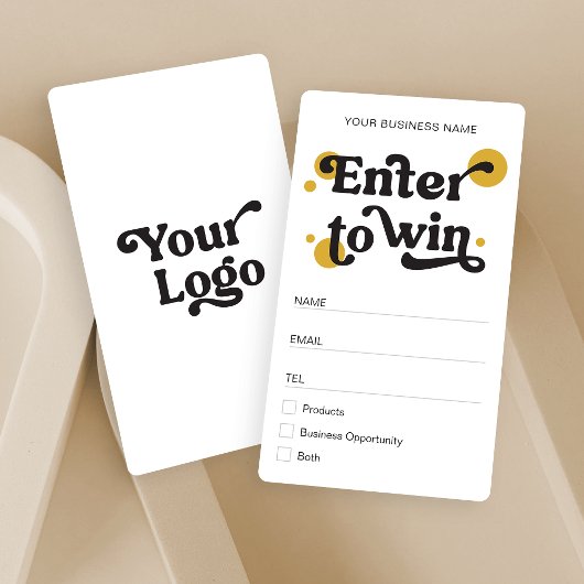 Carte De Placement Retro Moderne Prix Draw Raffle Billet d'affaires