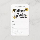 Carte De Placement Retro Moderne Prix Draw Raffle Billet d'affaires (Devant)