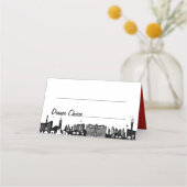 Carte De Placement Retro Script Las Vegas Diner Choix de repas (Devant)