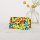 Carte De Placement Retro Trendy Comic Book Pop Art (Dos)