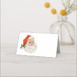 Carte De Placement Rétro Vintage Jolly Santa Claus de Christmas<br><div class="desc">Carte pliée avec une photo rétro festive. Le vieux Père Noël Jolly avec ses joues rousses et son sourire chaleureux et amical. Un peu de nostalgie de l'ancienne école pour les vieux temps,  cette image rappelle les souvenirs des célébrations du passé de Noël.</div>