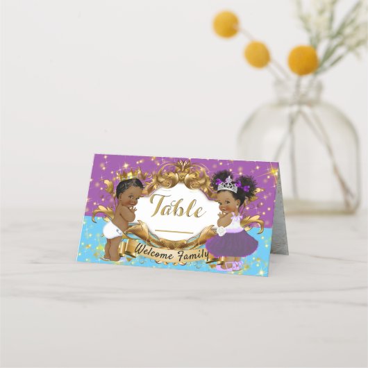 Carte De Placement Révélation Royale Africaine du genre Violet | Blue (Devant)