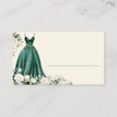 Carte De Placement Robe de princesse Emerald Green personnalisée (Devant)