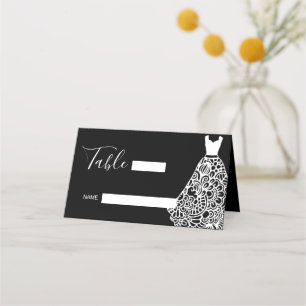 Carte De Placement Robe Mariage en dentelle blanche