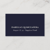 Carte De Placement Robe Royal Blue Princess personnalisée (Dos)