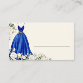 Carte De Placement Robe Royal Blue Princess personnalisée (Devant)
