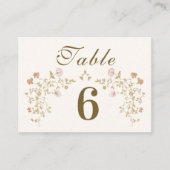 Carte De Placement Rococo Floral Antique Frame Mariage (Devant)