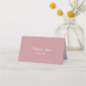 Carte De Placement ROE rose et blanc Mariage simple (Dos)