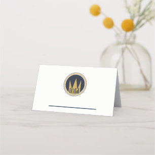 Carte De Placement Roi Wild Thing Couronne Dorée Toile de Jute Fête d