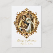 Carte De Placement Roman Catholic Wedding Prayer Card Joseph and Mary (Devant)