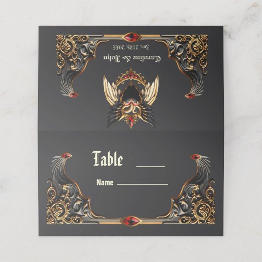 Carte De Placement Romance gothique, dans les ombres de l'amour (Extérieur déplié)