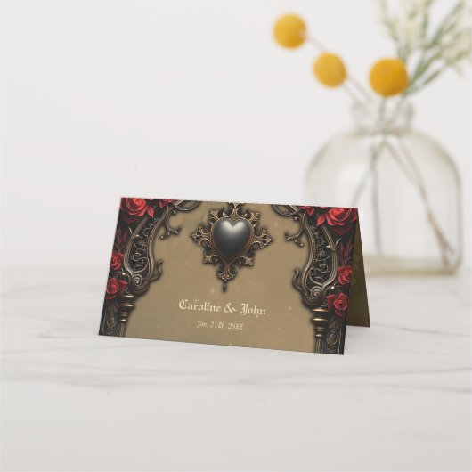 Carte De Placement Romance gothique : Passion cachée. (Dos)