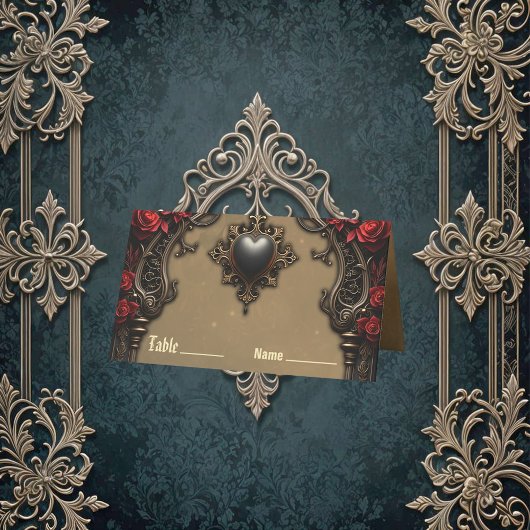 Carte De Placement Romance gothique : Passion cachée.