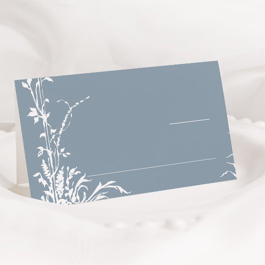 Carte De Placement Romantic Botanical Garden Dusty Blue Wedding