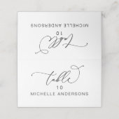 Carte De Placement Romantic Elegance Mariage Dîner Nom de l'hôte (Extérieur déplié)