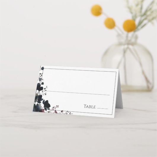 Carte De Placement Romantic Floral Wedding Soft Elegant (Devant)