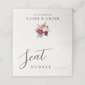 Carte De Placement Romantic Ivory Wedding Seat (Extérieur déplié)