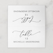 Carte De Placement Romantique Elegance Mariage Dîner Nom de l'hôte Li (Extérieur déplié)