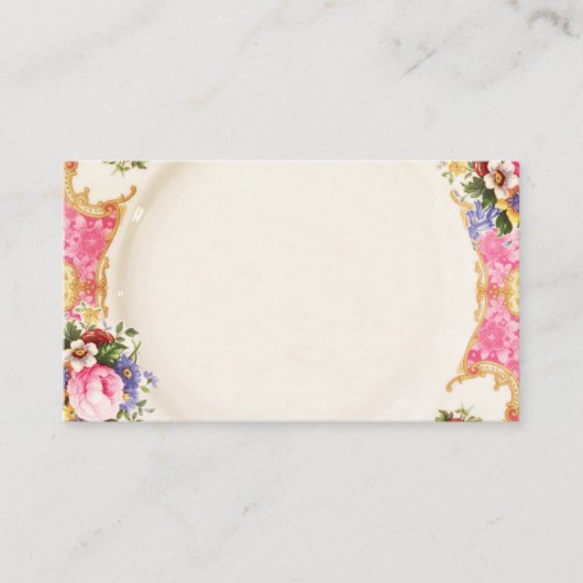 Carte De Placement Rose anglais victorien High Tea Party Place Card (Devant)