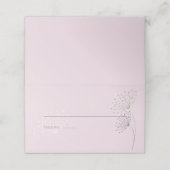 Carte De Placement Rose Avec Fleurs De Doodle Simple (Extérieur déplié)