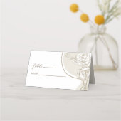 Carte De Placement Rose blanc et beige (Devant)