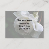 Carte De Placement Rose blanche Mariage floral personnalisé (Dos)