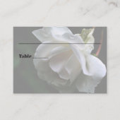 Carte De Placement Rose blanche Mariage floral personnalisé (Devant)