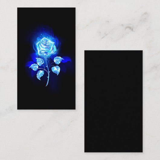 Carte De Placement Rose bleu brûlant (Devant / Derrière)