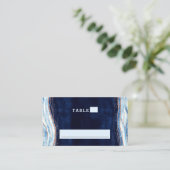 Carte De Placement Rose bleu Sapphire Gold Geode Mariage Numéro de ta (Debout devant)