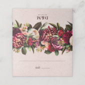 Carte De Placement Rose Blush (Extérieur déplié)