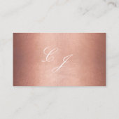 Carte De Placement Rose chic Gold White Script Monogram Mariage (Dos)