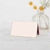 Carte De Placement Rose de Bourgogne moderne Mariage Floral (Dos)