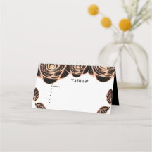 Rose de bronze avec Feuilles sur noir personnalisa