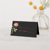 Carte De Placement Rose de couleur simple (Devant)