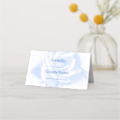 Carte De Placement Rose Design Mariage couleur bleu (Devant)