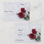 Carte De Placement Rose Dream Mariage Table assise (Devant / Derrière)