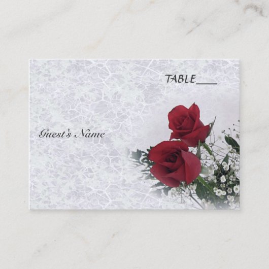 Carte De Placement Rose Dream Mariage Table assise (Devant)