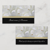 Carte De Placement Rose élégant en or blanc (Devant / Derrière)