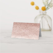 Carte De Placement Rose Gold Faux Parties scintillant Nom Lieu Titula (Dos)