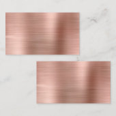 Carte De Placement Rose Gold Metallmer Blank (Devant / Derrière)