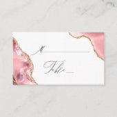 Carte De Placement Rose Gold Parties scintillant noir Script Mariage  (Devant)