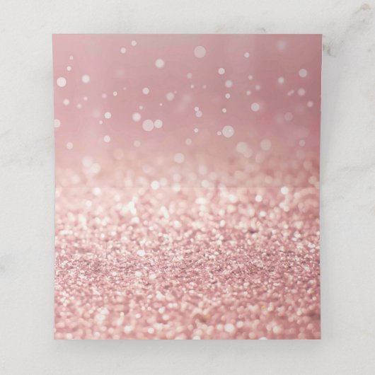 Carte De Placement Rose Gold Parties scintillant Sweet 16 Carte Place (Intérieur déplié)