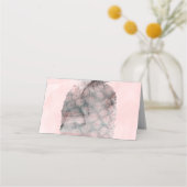 Carte De Placement Rose Gold Rose Tropical Ananas Table Siège (Dos)