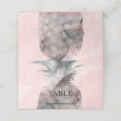 Carte De Placement Rose Gold Rose Tropical Pineapple Table Assise (Extérieur déplié)