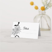Carte De Placement Rose gothique Bat Spiderweb Mariage (Devant)