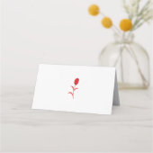 Carte De Placement Rose Madder, Rouge lave, design floral (Dos)